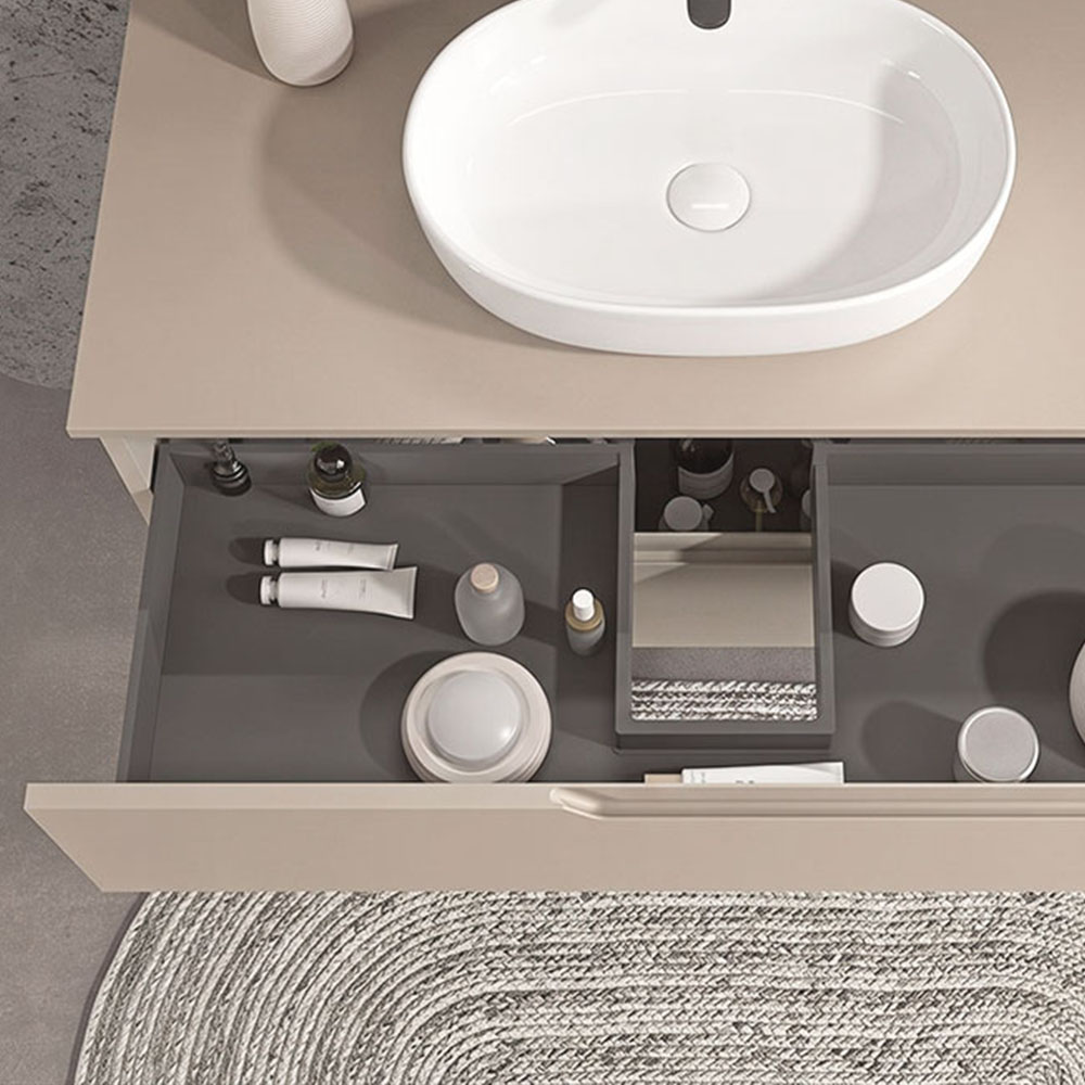 Kibath Mueble de Baño 60cm con Lavabo VICTORIA 2 cajones suspendido - Imagen 7