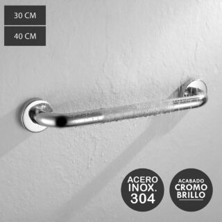 Kibath Asa Seguridad ANTIDESLIZANTE LL acabado CROMO brillo fabricado en acero inoxidable