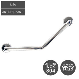 Kibath Asa Seguridad en Z de 43 cm acabado CROMO brillo fabricado en acero inoxidable