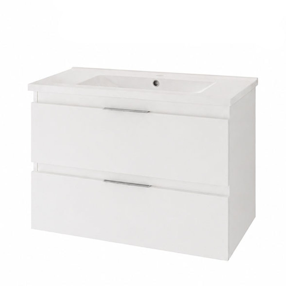 Kibath Mueble de Baño 80 cm con Lavabo URBAN 2 cajones y puertas suspendido - Imagen 8