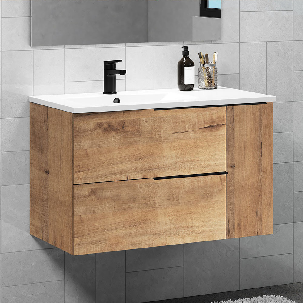 Kibath Mueble de baño con Lavabo TRIBU 2 cajones suspendido - Imagen 3