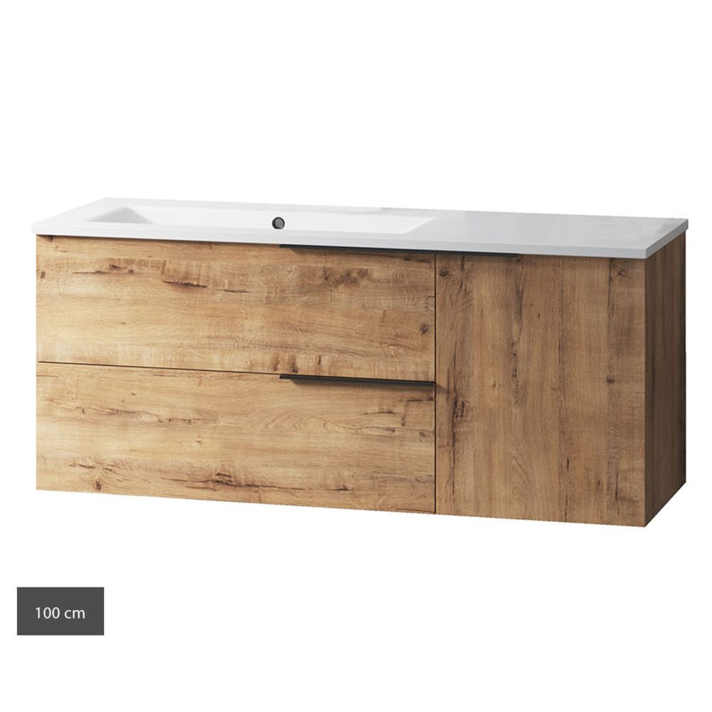 Kibath Mueble de baño con Lavabo TRIBU 2 cajones suspendido - Imagen 8