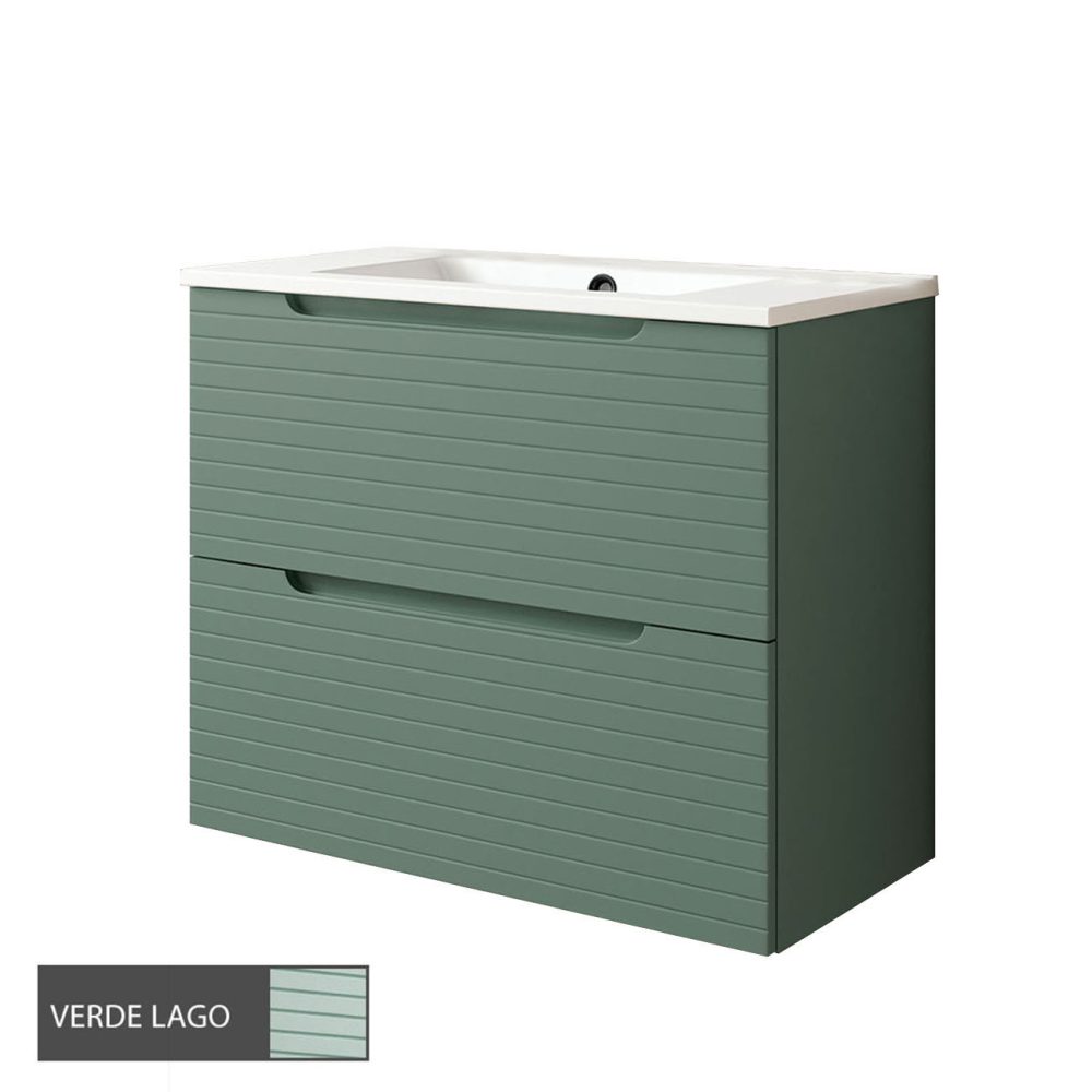 Kibath Mueble de Baño 60 cm con Lavabo BOREAL 2 cajones suspendido - Imagen 8