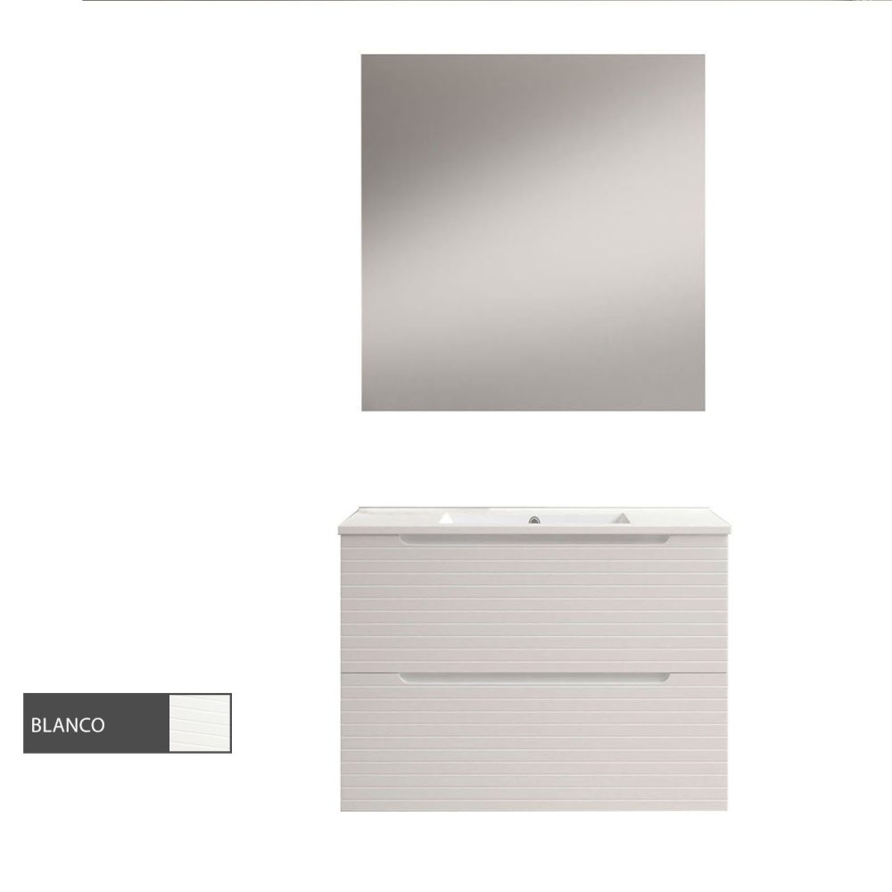 Kibath Conjunto de Mueble de Baño 60 cm BOREAL 2 cajones suspendido - Imagen 7