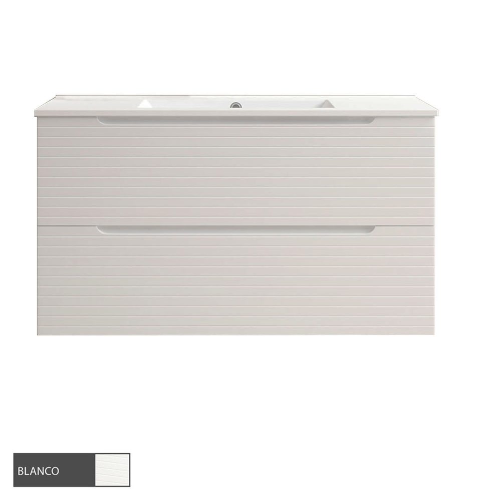 Kibath Mueble de Baño 80 cm con Lavabo BOREAL 2 cajones suspendido - Imagen 7