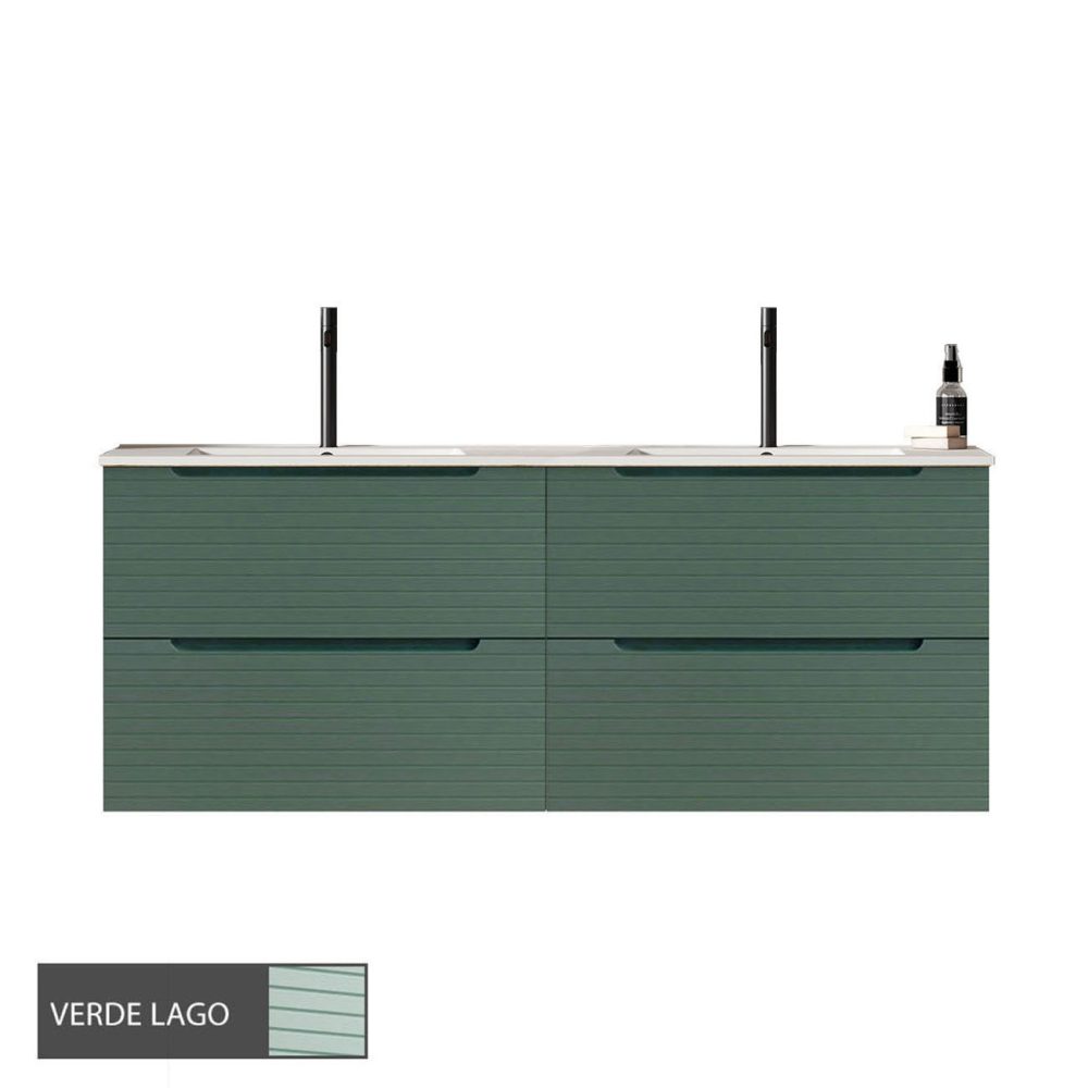 Kibath Mueble de Baño 120 cm con Lavabo BOREAL 2 cajones suspendido - Imagen 8
