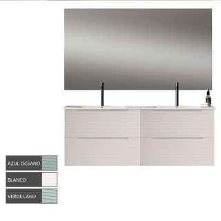 Kibath Conjunto de Mueble de Baño 120 cm BOREAL 2 cajones suspendido