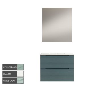 Kibath Conjunto de Mueble de Baño 60 cm BOREAL 2 cajones suspendido