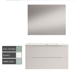 Kibath Conjunto de Mueble de Baño 80 cm BOREAL 2 cajones suspendido