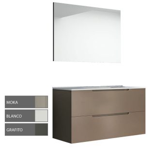 Kibath Conjunto de Mueble de Baño 100 cm VICTORIA 2 cajones suspendido