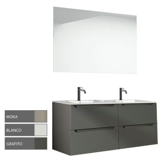 Kibath Conjunto de Mueble de Baño 120 cm VICTORIA 2 cajones suspendido