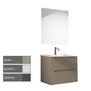 Kibath Conjunto de Mueble de Baño 60 cm VICTORIA 2 cajones suspendido