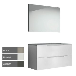 Kibath Conjunto de Mueble de Baño 80 cm VICTORIA 2 cajones suspendido