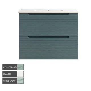 Kibath Mueble de Baño 60 cm con Lavabo BOREAL 2 cajones suspendido