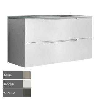 Kibath Mueble de Baño 100 cm con Lavabo VICTORIA 2 cajones suspendido