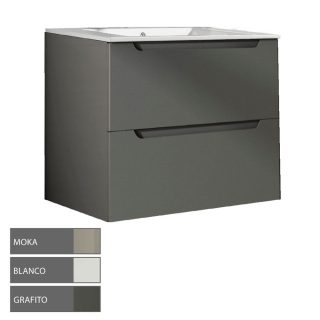Kibath Mueble de Baño 60cm con Lavabo VICTORIA 2 cajones suspendido