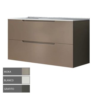 Kibath Mueble de Baño 80 cm con Lavabo VICTORIA 2 cajones suspendido