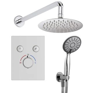 Kibath Grifo De Ducha Empotrada monomando PUL acabado cromo brillo fabricado en latón