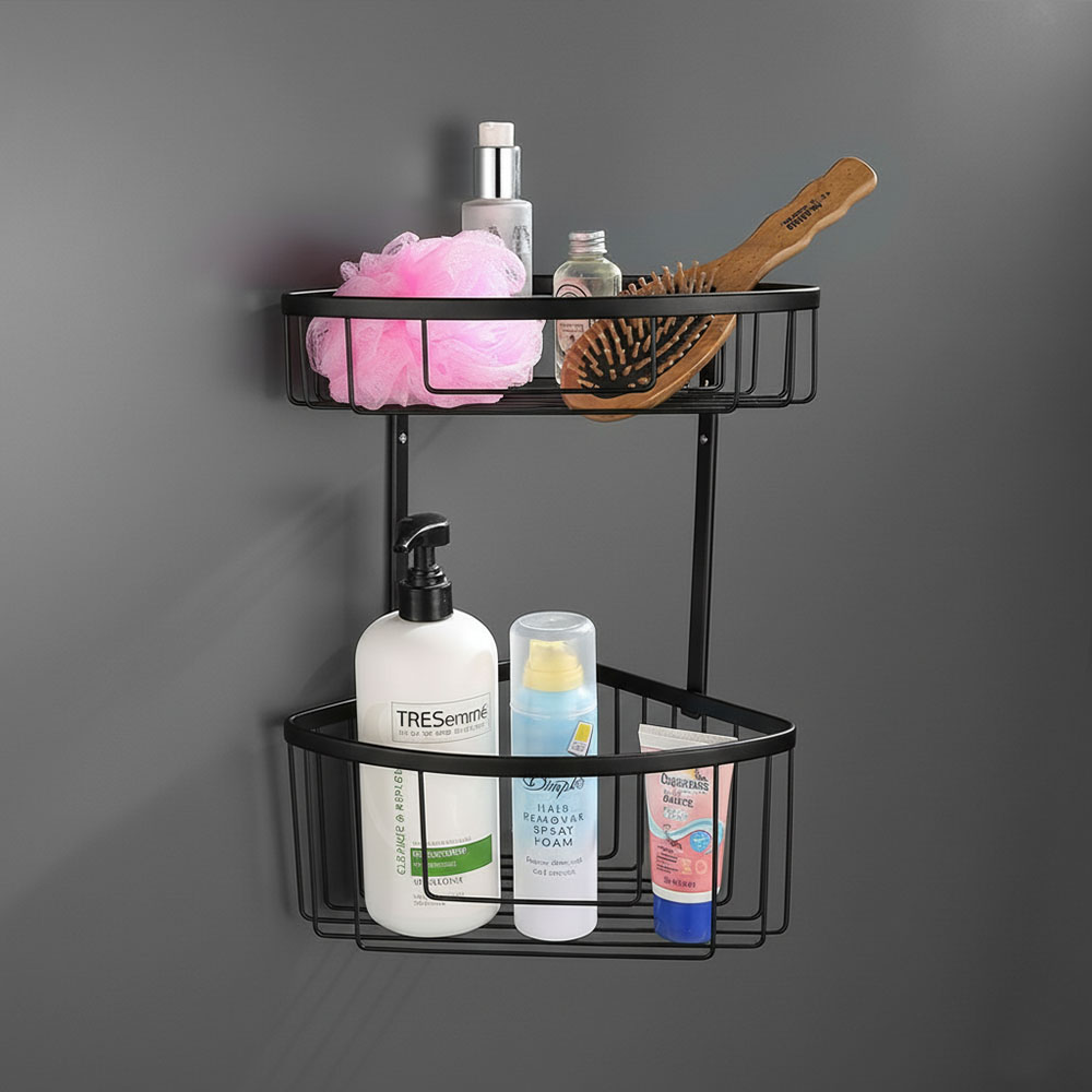 Kibath Cesta Portagel esquina ACO doble fabricado en latón - Imagen 2