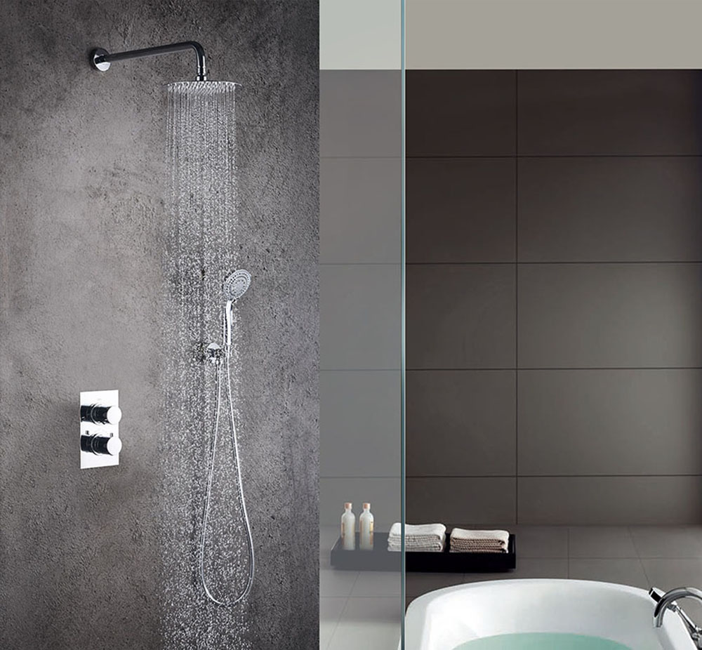 Kibath Grifo De Ducha Empotrada termostático PON acabado cromo brillo fabricado en latón - Imagen 3