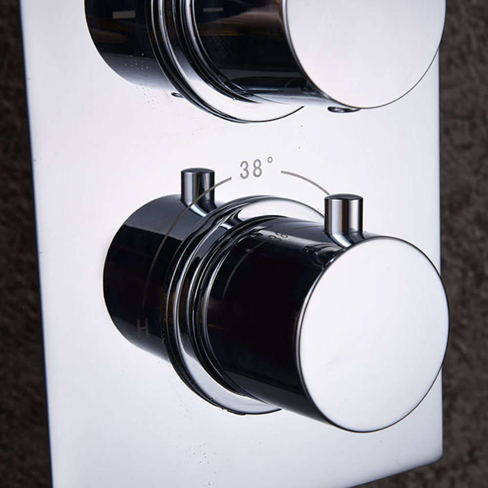 Kibath Grifo De Ducha Empotrada termostático PON acabado cromo brillo fabricado en latón - Imagen 5