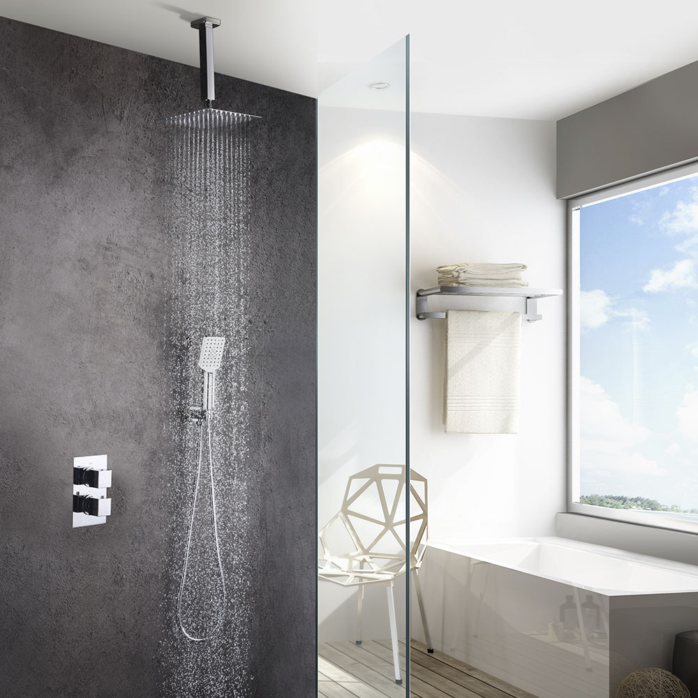 Kibath Grifo De Ducha Empotrada termostático ABEL acabado cromo brillo fabricado en latón - Imagen 4