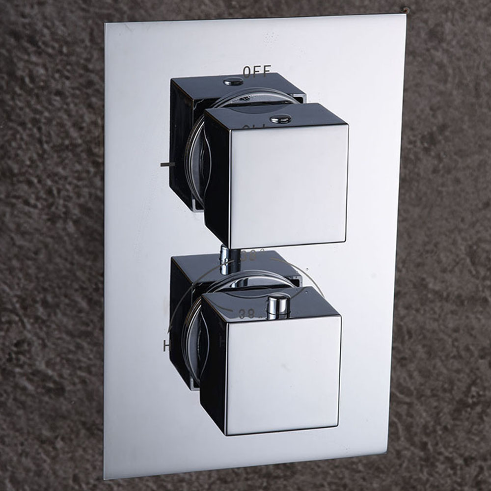 Kibath Grifo De Ducha Empotrada termostático ABEL acabado cromo brillo fabricado en latón - Imagen 5