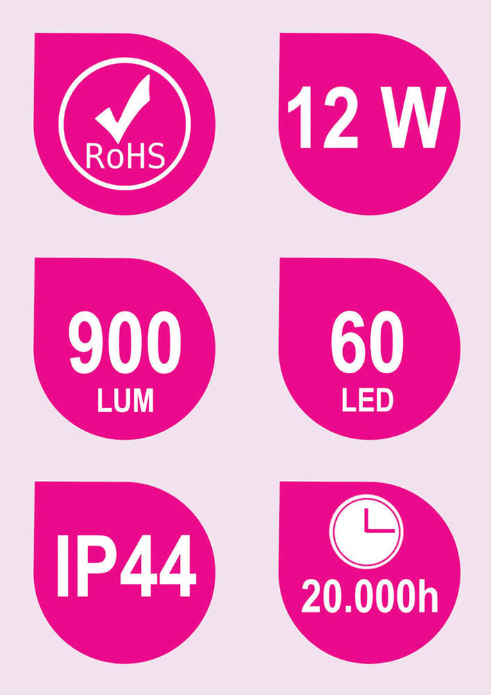 Kibath Aplique Led de baño GUE acabado cromo brillo 6000 K fabricado en aluminio - Imagen 12