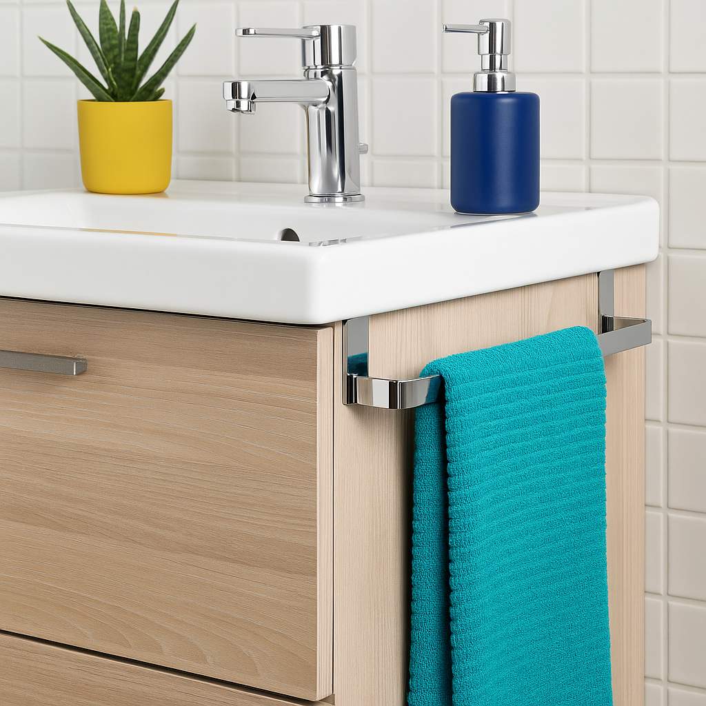 Kibath Toallero 36 cm sin taladros fabricado en acero inoxidable - Imagen 6