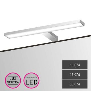 Kibath Aplique Led de baño URBAN acabado cromo brillo 4000 K fabricado en ABS