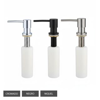 Kibath Dosificador de Gel para empotrar en encimera redondo fabricado en latón