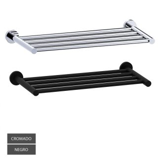Kibath Toallero horizontal rectangular de 50 CM acabado cromo brillo fabricado en acero inoxidable