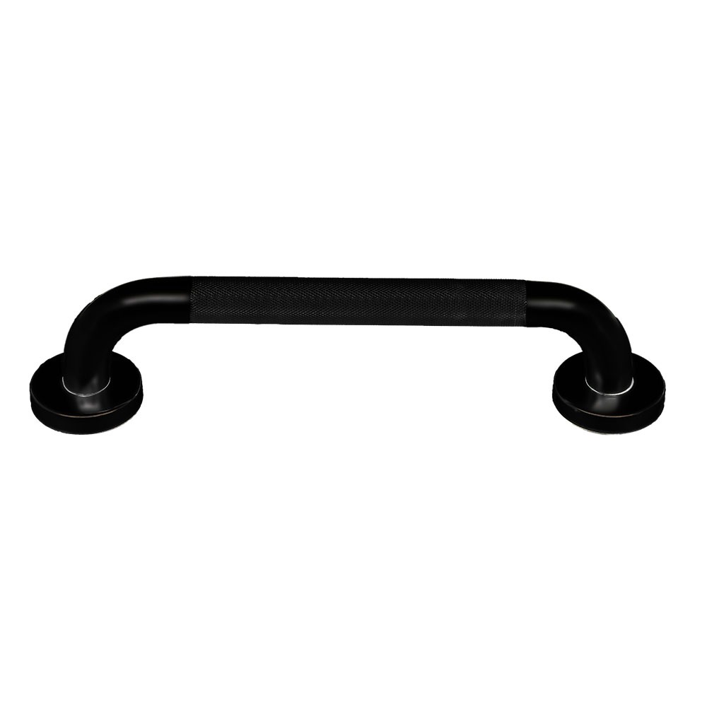 Kibath Asa De Seguridad de baño 30 cm acabado negro mate fabricado en acero inoxidable - Imagen 3