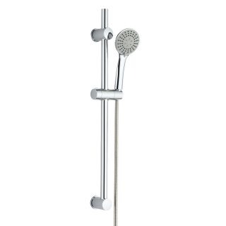 Kibath Barra De Ducha de 65,5 cm TREN con equipo, acabado cromo brillo fabricado en latón