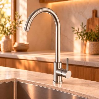 Kibath Grifo De Fregadero VELAZ de acabado cromo brillo fabricado en latón