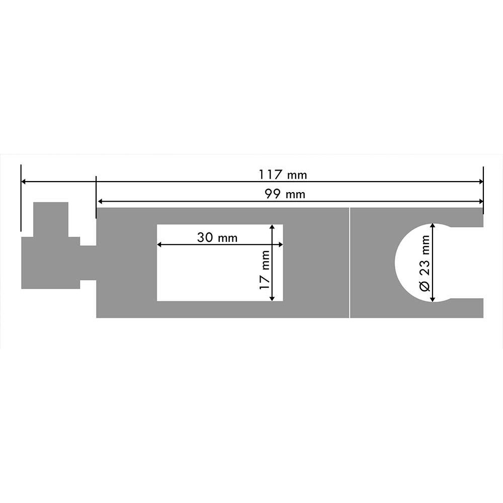 Kibath Soporte Deslizante De Maneral cuadrada para barra de ducha acabado cromo brillo fabricado en ABS - Imagen 5