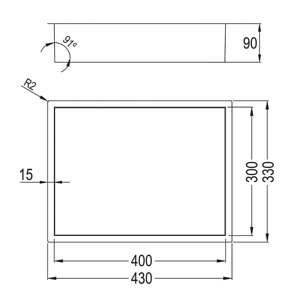 Kibath Hornacina Empotrada De Baño rectangular de 40 x 30 cm acabado grafito mate fabricado en acero inoxidable - Imagen 5