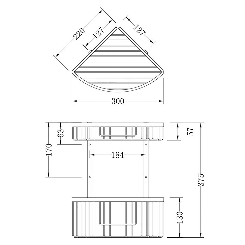 Kibath Portagel doble ACO esquina acabado blanco mate fabricado en latón - Imagen 5
