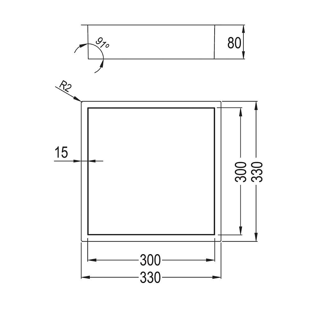 Kibath Pack 2 Hornacinas Nicho de empotrar cuadrada de 30 x 30 cm acabado NEGRO acero inoxidable - Imagen 5