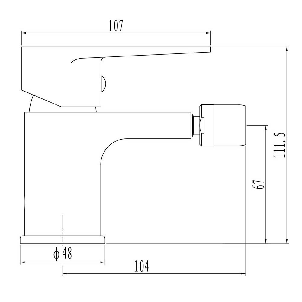 Kibath Grifo De Bidet monomando NAD acabado cromo brillo fabricado en latón - Imagen 2