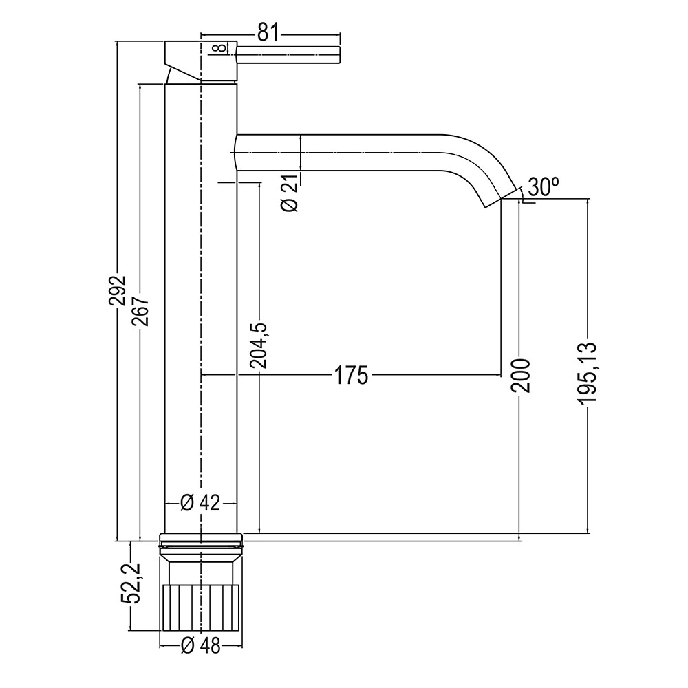 Kibath Grifo De Lavabo monomando ZUÑI alto acabado cromo brillo fabricado en latón - Imagen 5