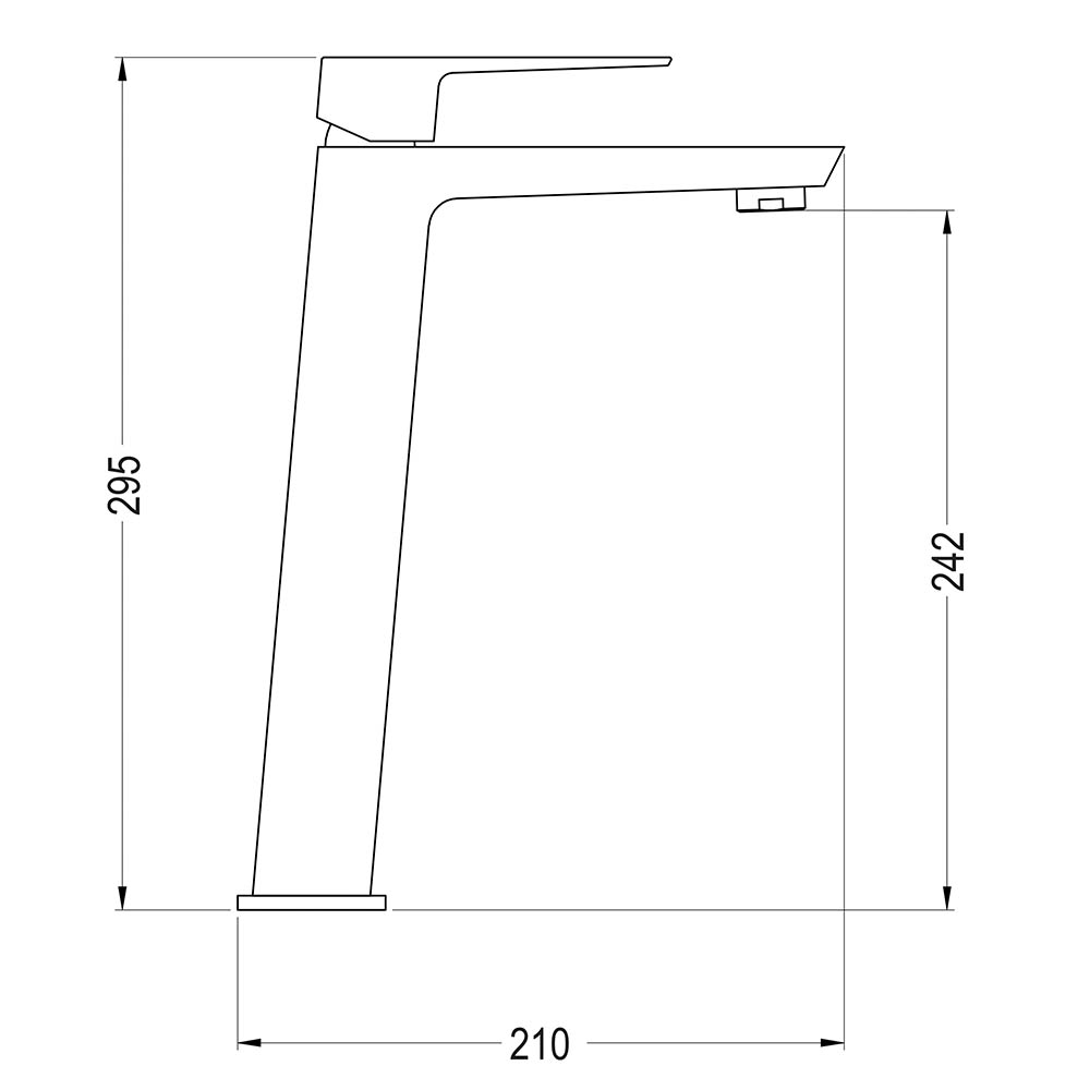 Kibath Grifo De Lavabo monomando VERCO alto acabado cromo brillo fabricado en latón - Imagen 3