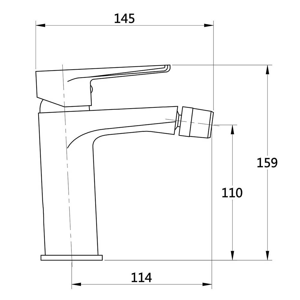Kibath Grifo De Bidet monomando FUS acabado cromo brillo fabricado en latón - Imagen 2