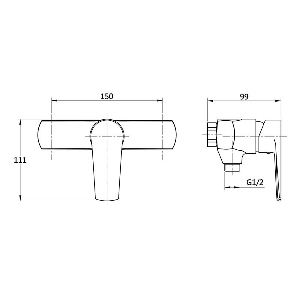 Kibath Grifo De Ducha monomando FUS acabado cromo brillo fabricado en latón - Imagen 5