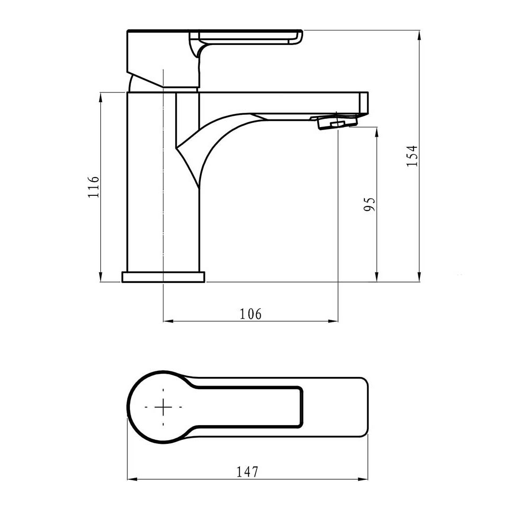 Kibath Grifo De Lavabo monomando PIN acabado cromo brillo fabricado en latón - Imagen 5