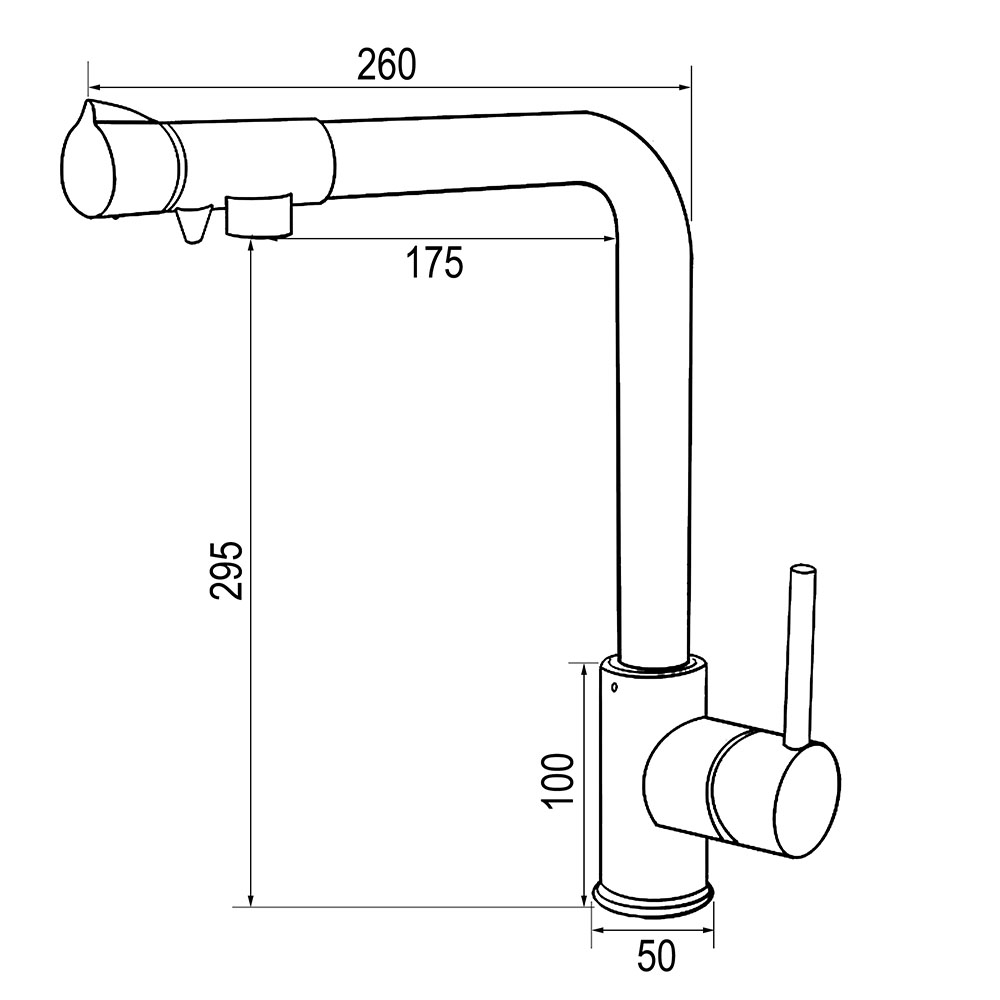 Kibath Grifo Cocina osmosis monomando acabado cromo brillo fabricado en latón - Imagen 5
