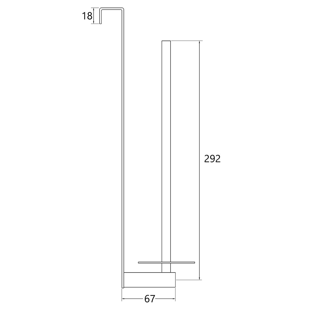 Kibath Percha lateral portarrollos acabado BLANCO MATE fabricado en acero inoxidable - Imagen 5