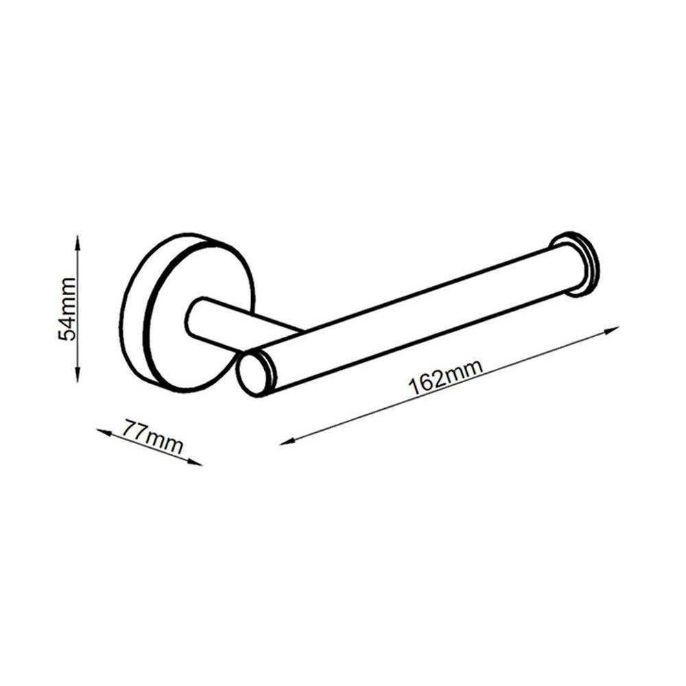 Kibath Portarrollos de 16,2 cm MED acabado cromo brillo de acero inoxidable - Imagen 4