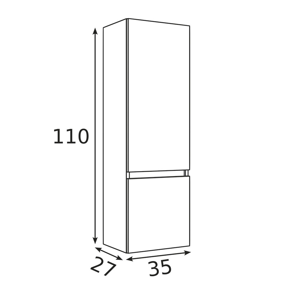 Kibath Mueble Auxiliar De Baño URBAN 35 de colgar fabricado en madera - Imagen 5