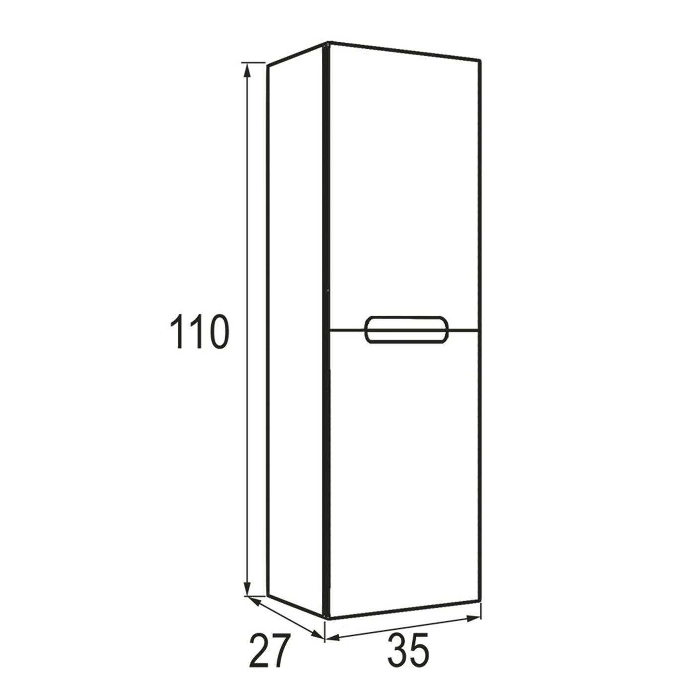 Kibath Mueble Auxiliar De Baño VOLARE 35 de colgar fabricado en madera - Imagen 6